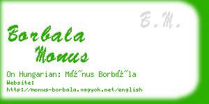 borbala monus business card